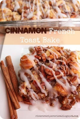 I made this for my 9 year olds birthday and he absolutely loved it! He even wanted some more after school! Delicious! Cinnamon French Toast back on a white plate with cinnamon sticks beside it.