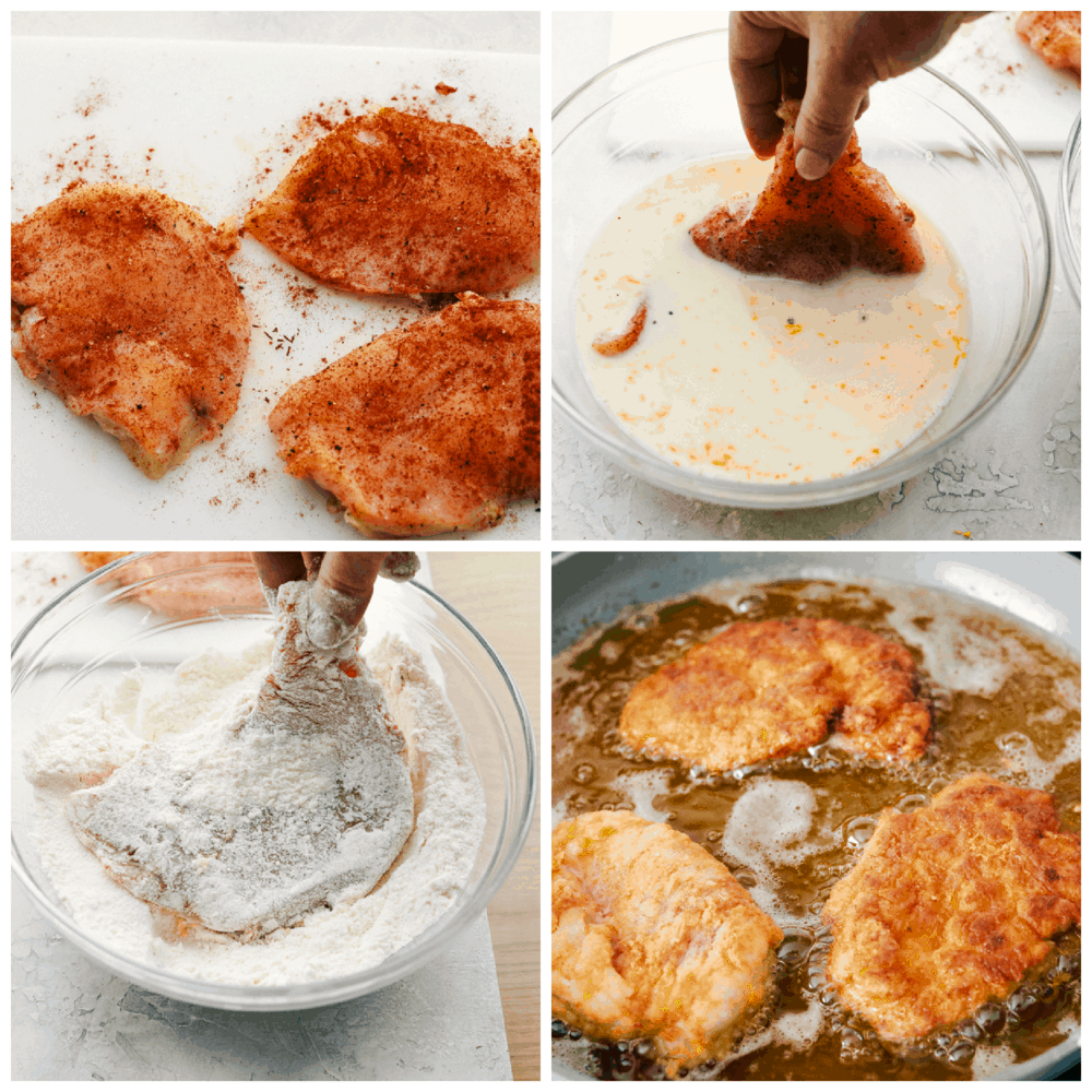 Chick-fil-A sandwiches are just as tender and juicy as the original, only better!ย Now you can satisfy your craving for those perfectly breaded and seasoned sandwiches anytime you need to! Seasoning, breading and frying chicken for sandwiches.