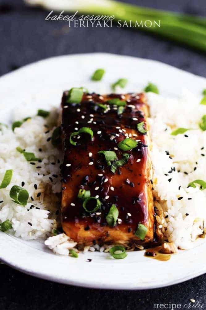 Baked Sesame Teriyaki Salmon is aย five star salmon bakedย with the best homemade sesame teriyaki sauce. This is easily one of the best thingsย that you will eat! baked sesame teriyaki salmon
