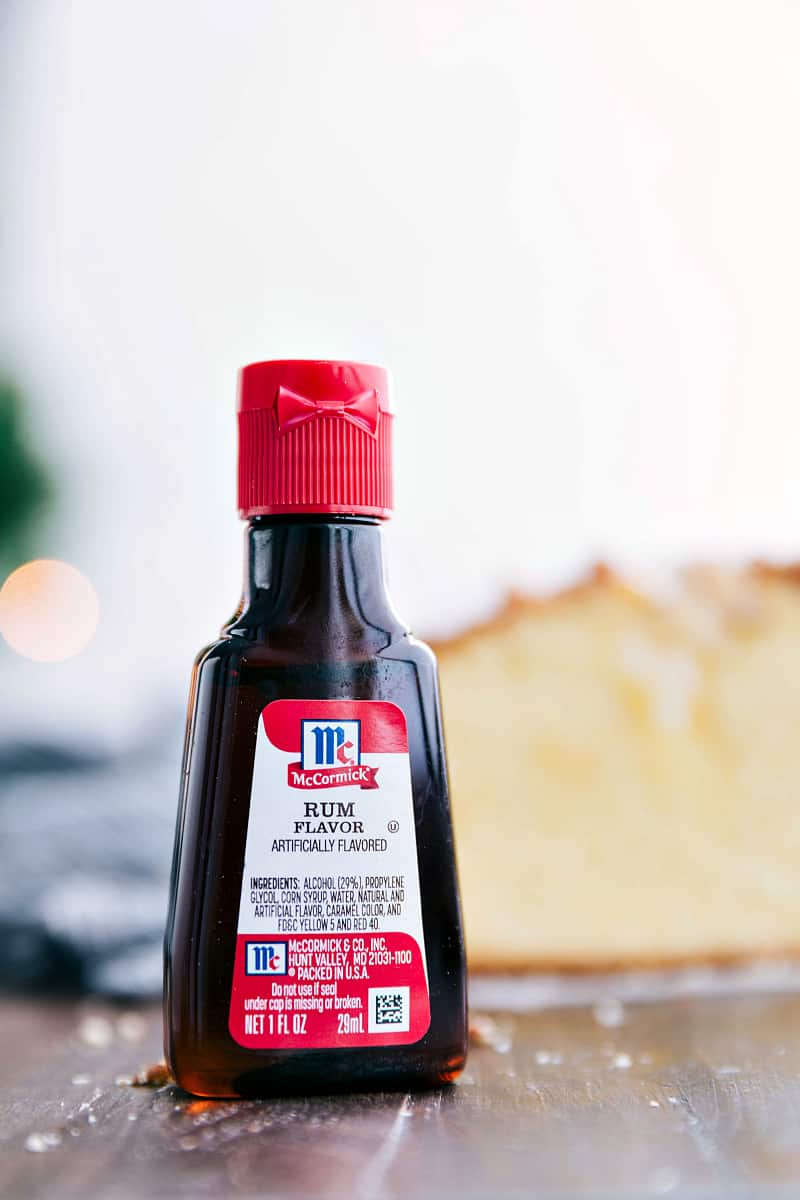 Glazed Eggnog Pound Cake is an easy to make tender and soft pound cake. It gets drizzled with a luscious glaze and is perfect for the holidays! Rum flavor in a bottle.