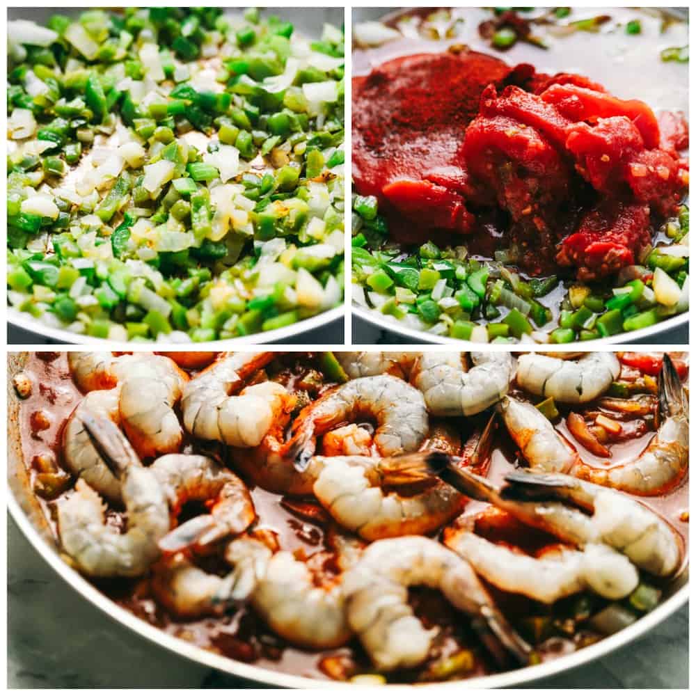 Easy Shrimp Creole is a spicy, chunky tomato and green pepper mixture that coats tender shrimp to make a hearty family meal done right! Your family will be jazzing during dinner with this classic southern meal! Steps to make Easy Shrimp Creole.