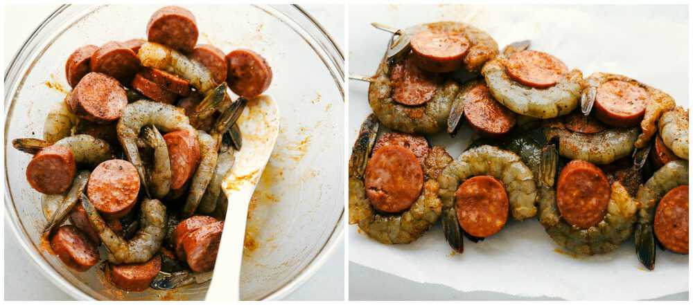 Easy and Amazing Cajun Shrimp and Sausage Skewers are simple to make and taste out of this world, good! Bold, flavorful Shrimp and Sausage make the perfect pairing on your next barbecue. How to make Easy and Amazing Cajun Shrimp and Sausage Skewers