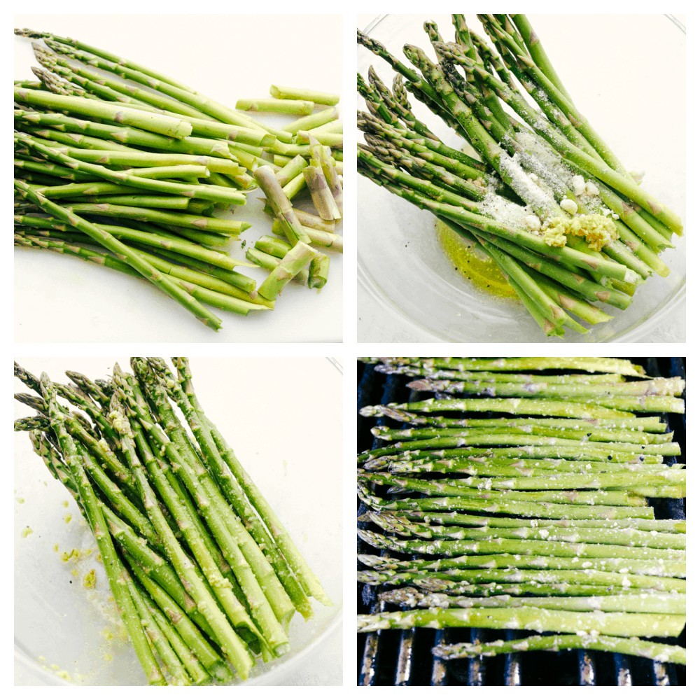 Fresh Asparagusย that is grilled gives you char marks and a smoky flavor that is amazing! Within minutes you have tender asparagus coated in parmesan and garlic that will become a family favorite!
