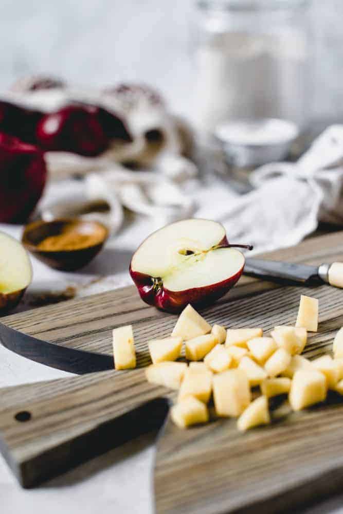 This densely soft Cinnamon Apple Bread is filled with fall flavor and packed with sweetened apples and walnuts. Serve this easy-to-make treat with breakfast or for a snack. cinnamon apple bread