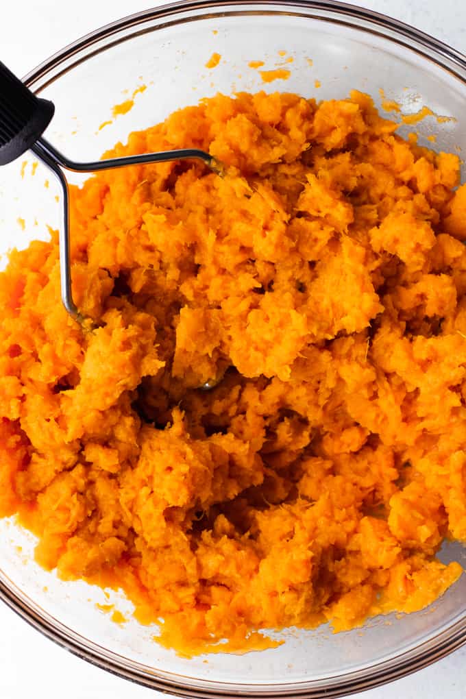 Mashed Sweet Potatoes. These sweet, creamy potatoes are swirled with maple syrup and sprinkled with salt. The salty sweet flavor makes these the BEST side dish recipe! mashed sweet potatoes