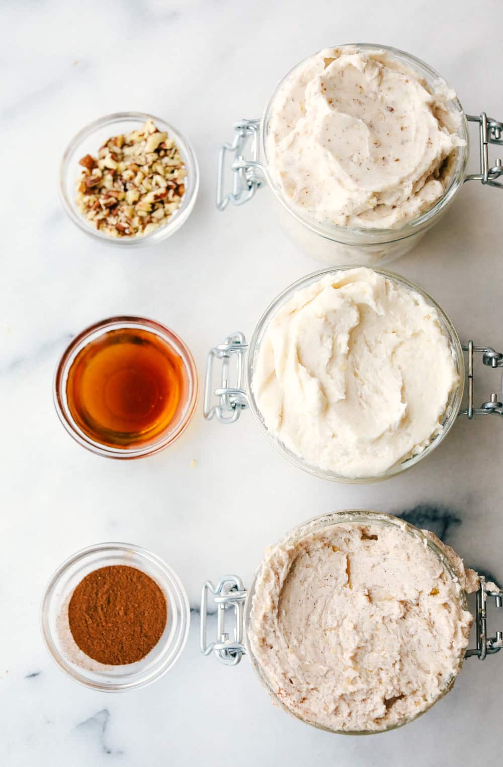 Maple Plant Butter (Three Ways!) is a smooth, creamy plant based butter that spreads perfectly over a piece of fresh bread and melts into all the cracks! You won't be able to live without it! Maple plant butter three ways