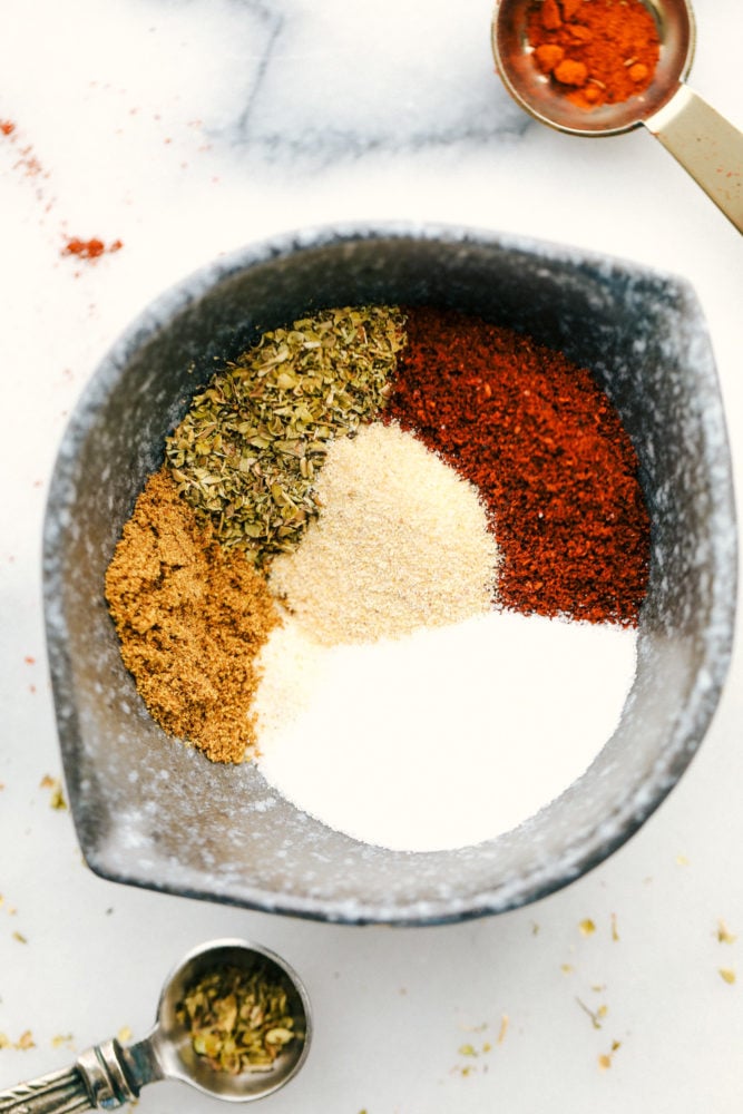 Okay, this homemade fajita seasoning is seriously next-level. I mix it up with pantry spices I always have on hand, and it makes everything taste better! Chicken, steak, veggies, you name it. Seasonings in one bowl.
