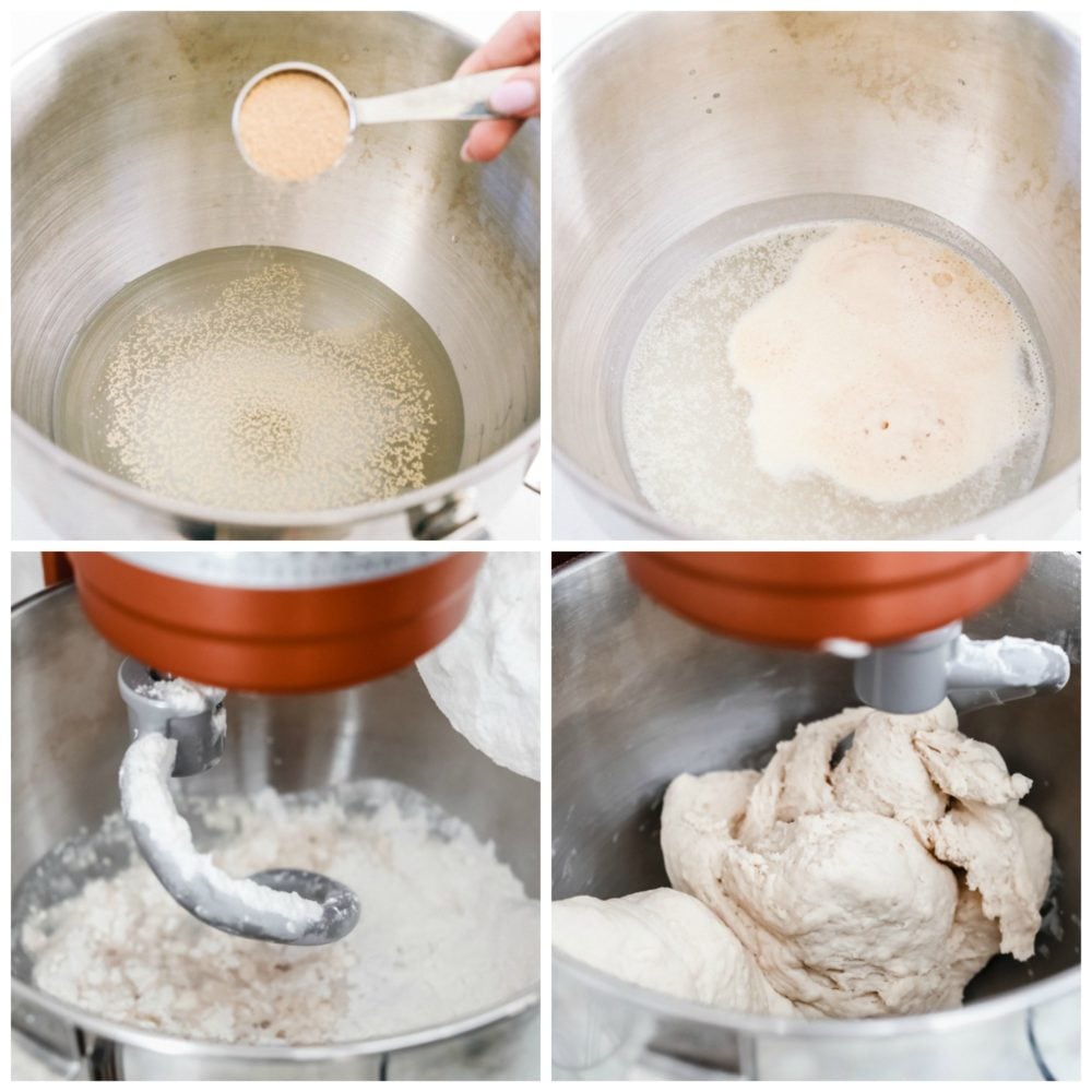 This homemade bread is always a family favorite and can be done so easily with this perfect recipe my grandma handed down to me. Making bread is easier than you think! The process of making dough in a mixer with active yeast, then mixed together to form a dough.