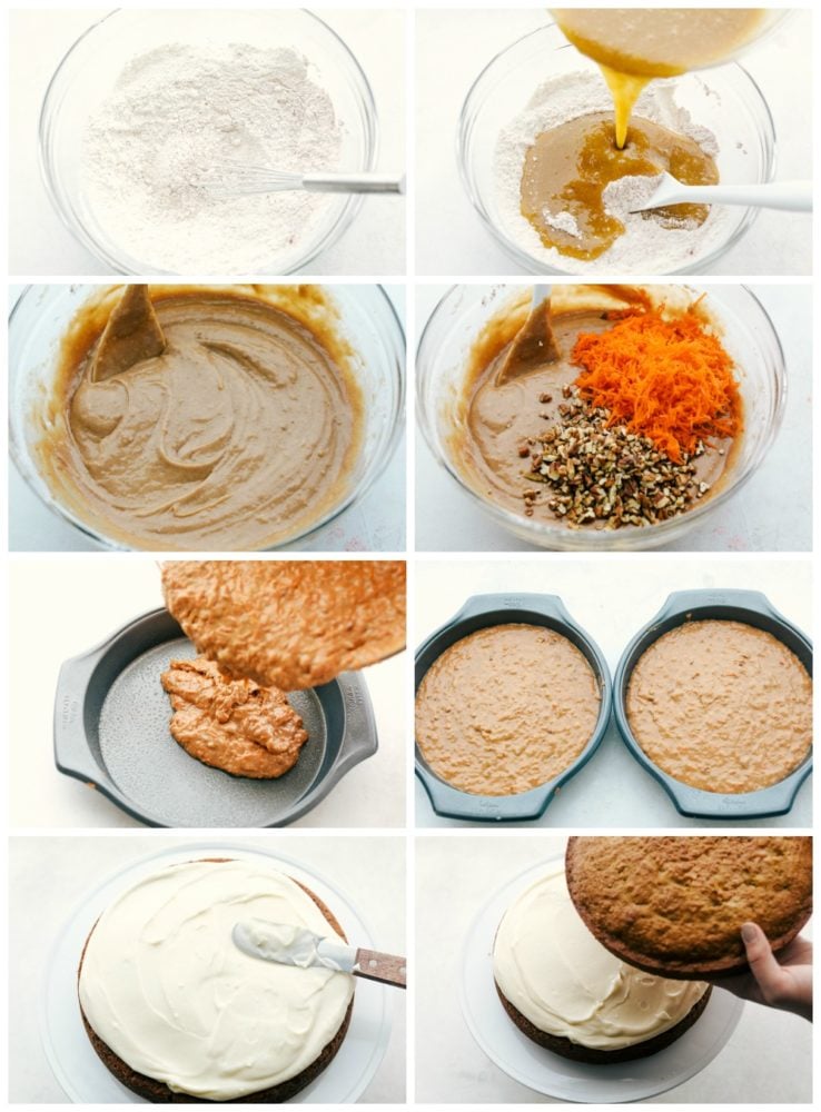 Carrot cake is moist, rich in flavor and melts in your mouth! This scrumptious dessert is what everyone will be raving about! The process of making carrot cake.