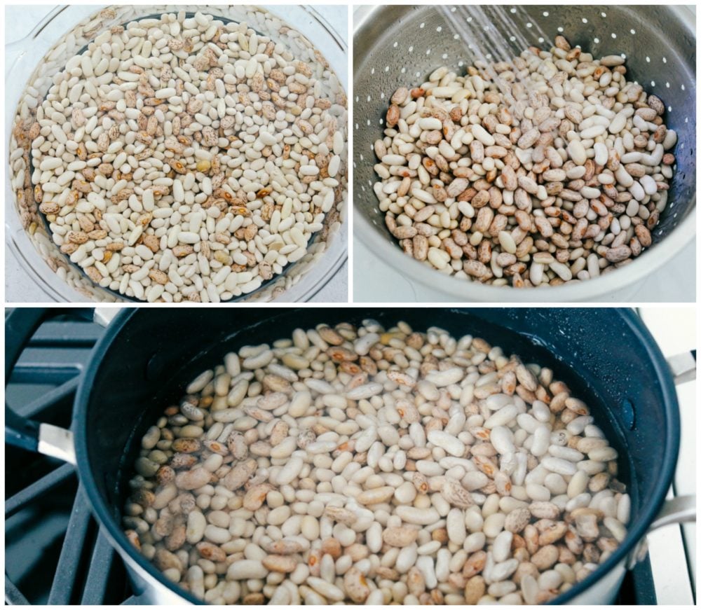 ย I am showing you how to make the best baked beans from start to finish. ย Making homemade baked beans is a lot easier than you think! Steps to soak beans for baked beans.