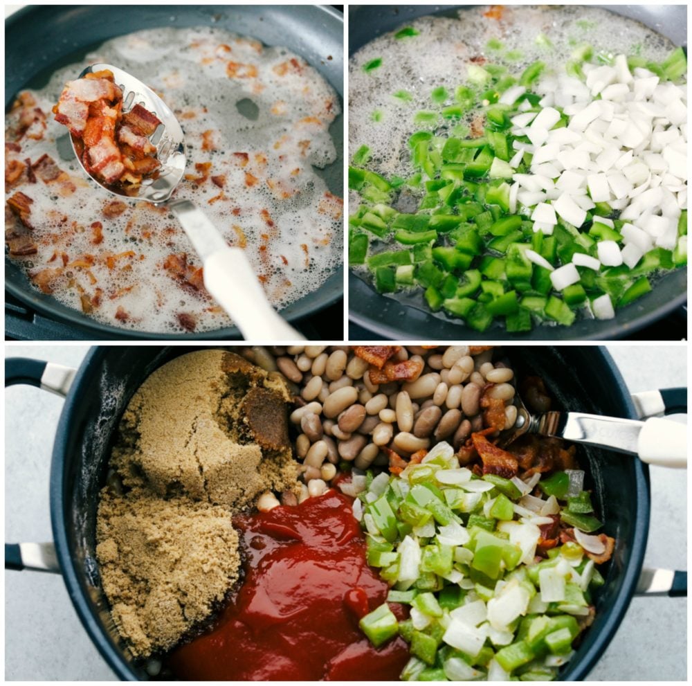 ย I am showing you how to make the best baked beans from start to finish. ย Making homemade baked beans is a lot easier than you think! Steps to make baked beans.