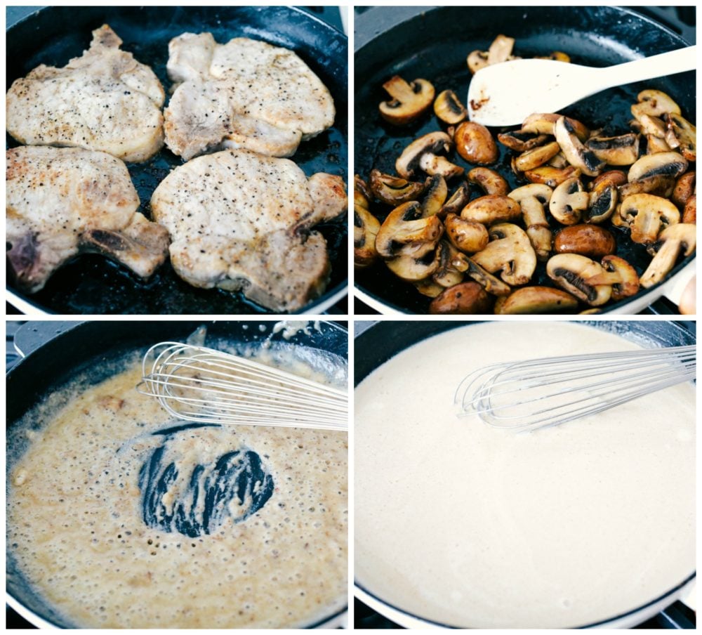 Smothered Pork Chops in an Amazing Mushroom Gravy are tender, savory, and satisfying.ย This one pan dinner is the perfect comforting dinner at home that your family will love! Steps to make smothered pork chops.
