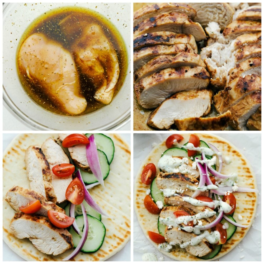 Homemade Chicken Gyro with Tzatziki is light and fresh and packed with bold Greek flavors. This gyro is perfect for a delicious lunch, or a healthy dinner that everyone will go crazy over! How to make chicken gyro with tzatziki meal.