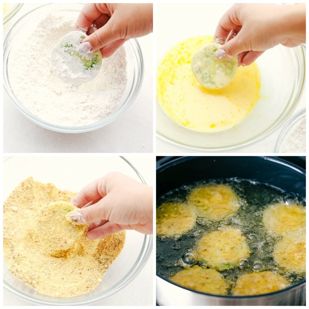Fried Green Tomatoes are extremely popular sliced and fried crunchy bites of tangy green tomatoes. They are totally addictive and easy to make at home! Steps to make fried green tomatoes.