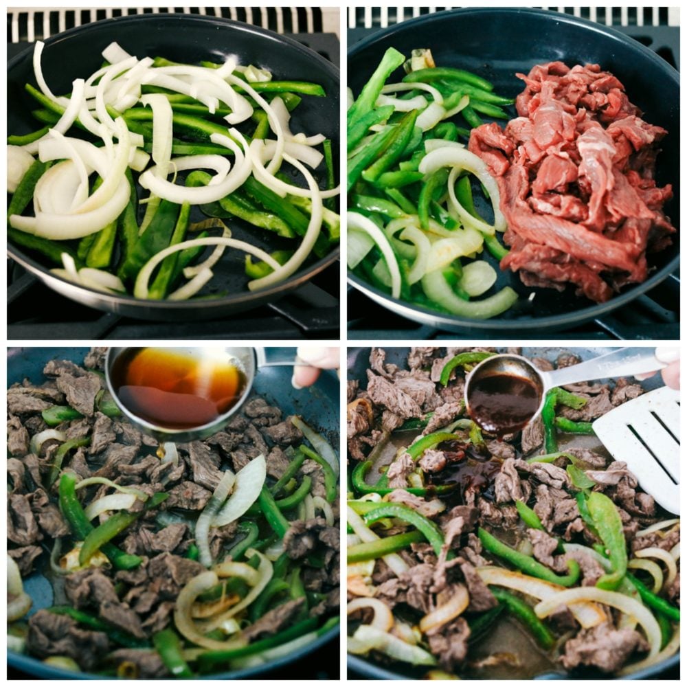 Tender meat, sautรฉed peppers and onions is smothered with cheese and wrapped in egg roll wrappers and fried to perfection in these Philly Cheesesteak Egg Rolls. This is going to be your go to appetizer or snack when you want to impress without a lot of stress. Making the filling for Philly Cheesesteak Egg Rolls