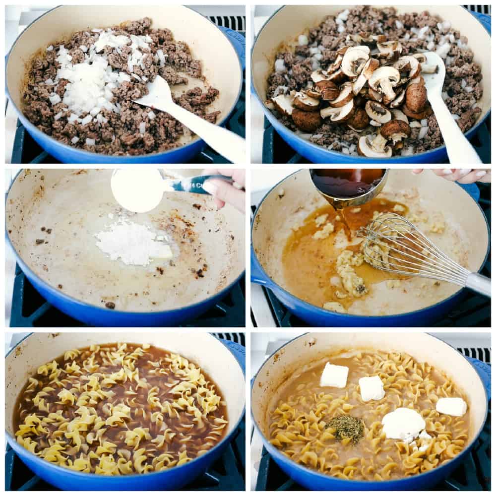 One Pot Ground Beef Stroganoff is creamy, hearty, easy and a savory perfection meal. It is going to be dinner winner! Tender mushrooms, tasty ground beef and luscious served with noodles for a beautiful dish your whole family will love. Making hearty one pot ground beef stroganoff.