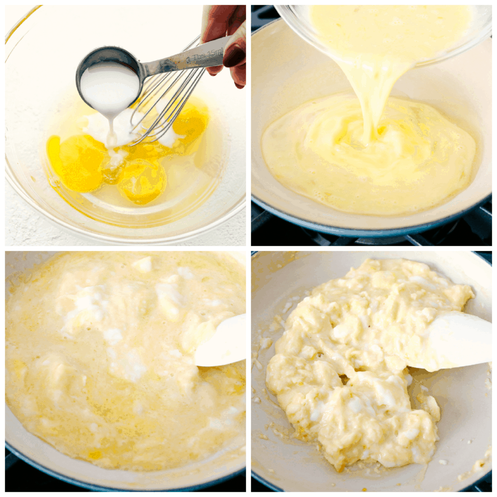 The Best Scrambled Eggs are fluffy, light, moist and taste amazing. There is a secret to it though, and I've got it. The secret to the perfect scrambled eggs is cooking them low and slow! Making the best scrambled eggs with milk and on medium low heat.