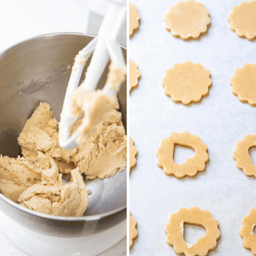 Linzer cookies are a combination of buttery orange infused shortbread and jam, as pleasing to look at as they are to eat. These festive treats are perfect for any holiday or special occasion. The process of making Linzer Cookies.