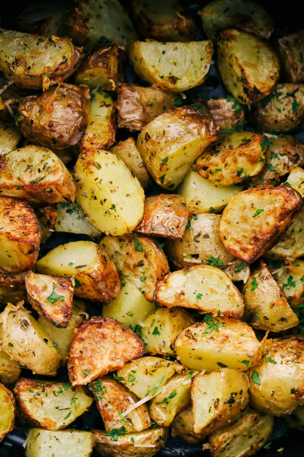 Perfectly seasoned, crispy and tender, these are Air Fryer Potatoes are that Best Ever! You will want them every night for dinner! Perfectly roasted seasoned air fryer potatoes.