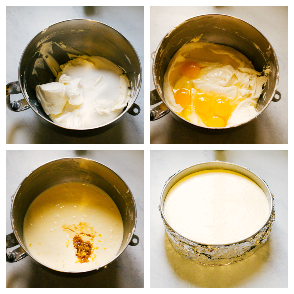 New York Cheesecake is a smooth, creamy dessert that is decant and always a favorite! This is an easy cheesecake that anyone can make. The process of making cheesecake.