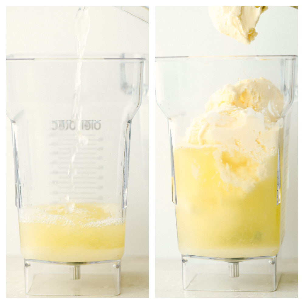 A delicious and creamy frozen lemonade that tastes just like Chick-fil-A! This drink is so refreshing and perfect for summer! Adding water and ice cream to the lemonade mix.