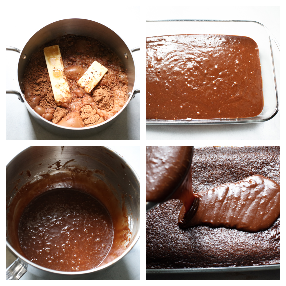 Coca Cola cake is an easy-to-make chocolate cake, topped with pecans and ooey-gooey chocolate frosting. It is so easy and absolutely delicious, you are going to love this cake and its subtle soda flavor! The process of making Coca Cola cake.