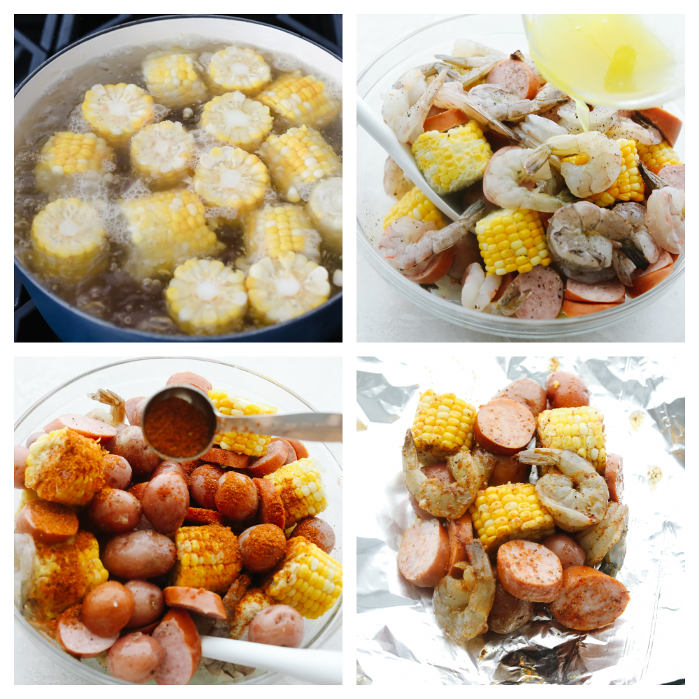 Shrimp Boil Foil Packets bring you juicy, tender shrimp and veggies tossed in Cajun spices! These pack all the kick and amazing flavor of Cajun cooking without the mess! The process of cooking shrimp foil packets.