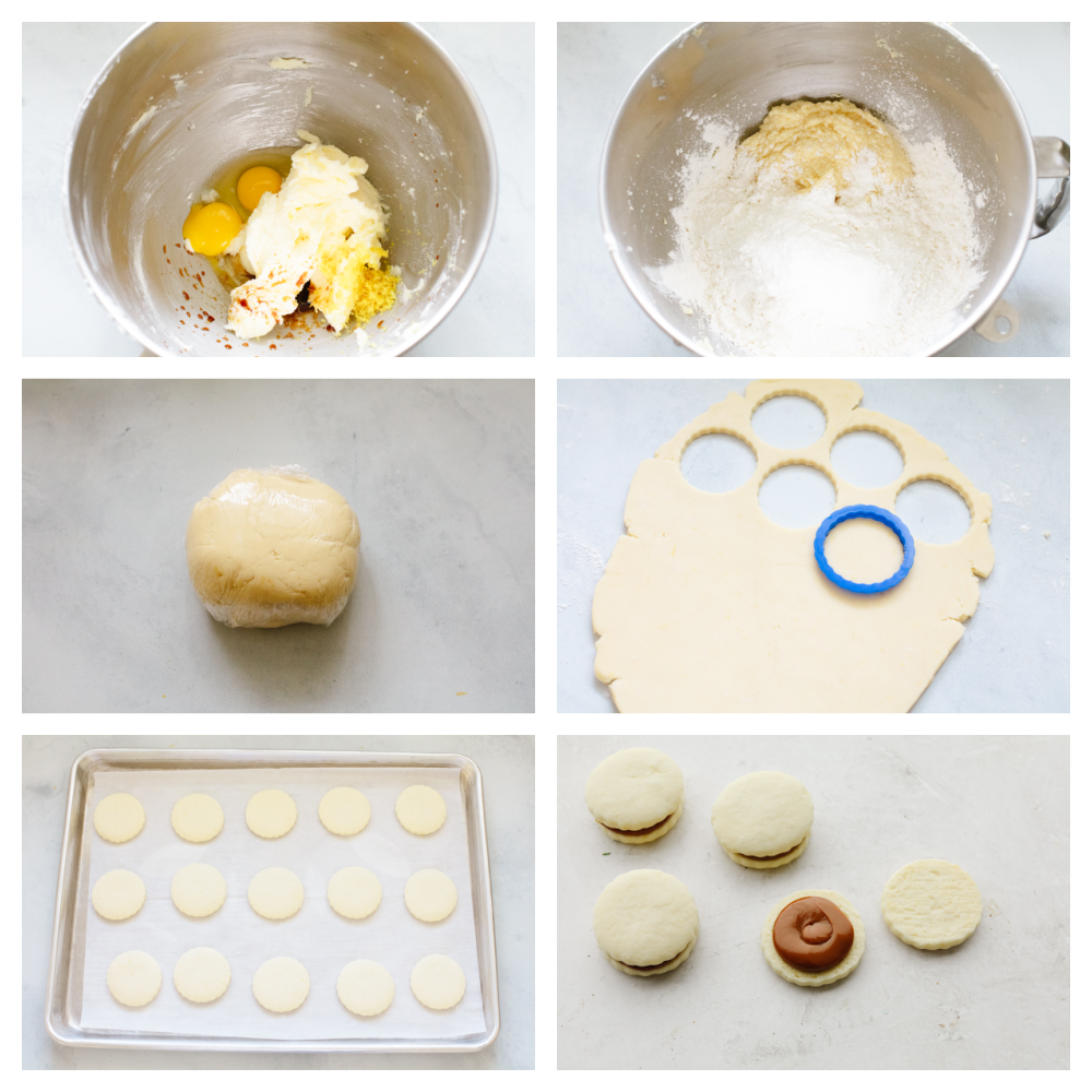 These alfajores cookies are simply divine! Their texture is perfectly soft and once you add in that creamy dulce de leche filling, well... Let's just say these cookies aren't going to last long! 6 step by step pictures on how to make dough and cut out cookies.