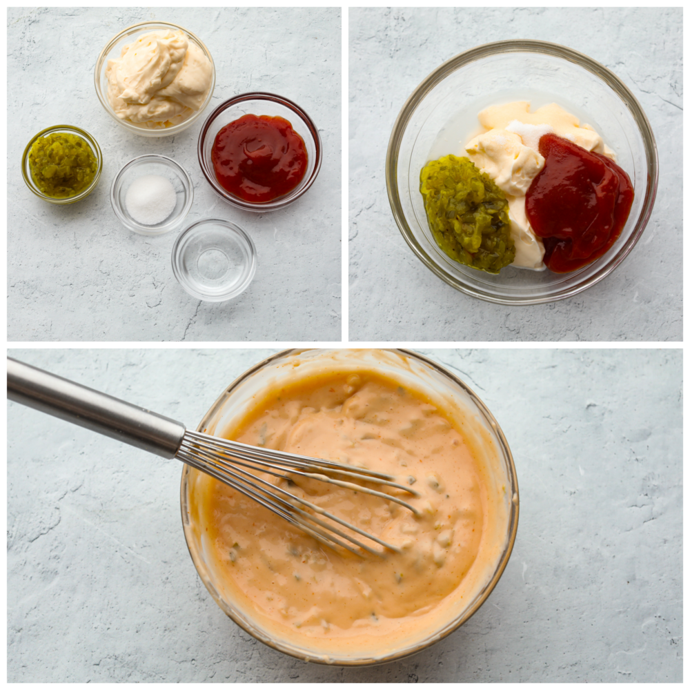 The famous In-N-Out spread is the best part of the burgers and fries at the popular west coast restaurant. Now you can enjoy this sweet and tangy condiment at home with this copycat recipe for In-N-Out spread.