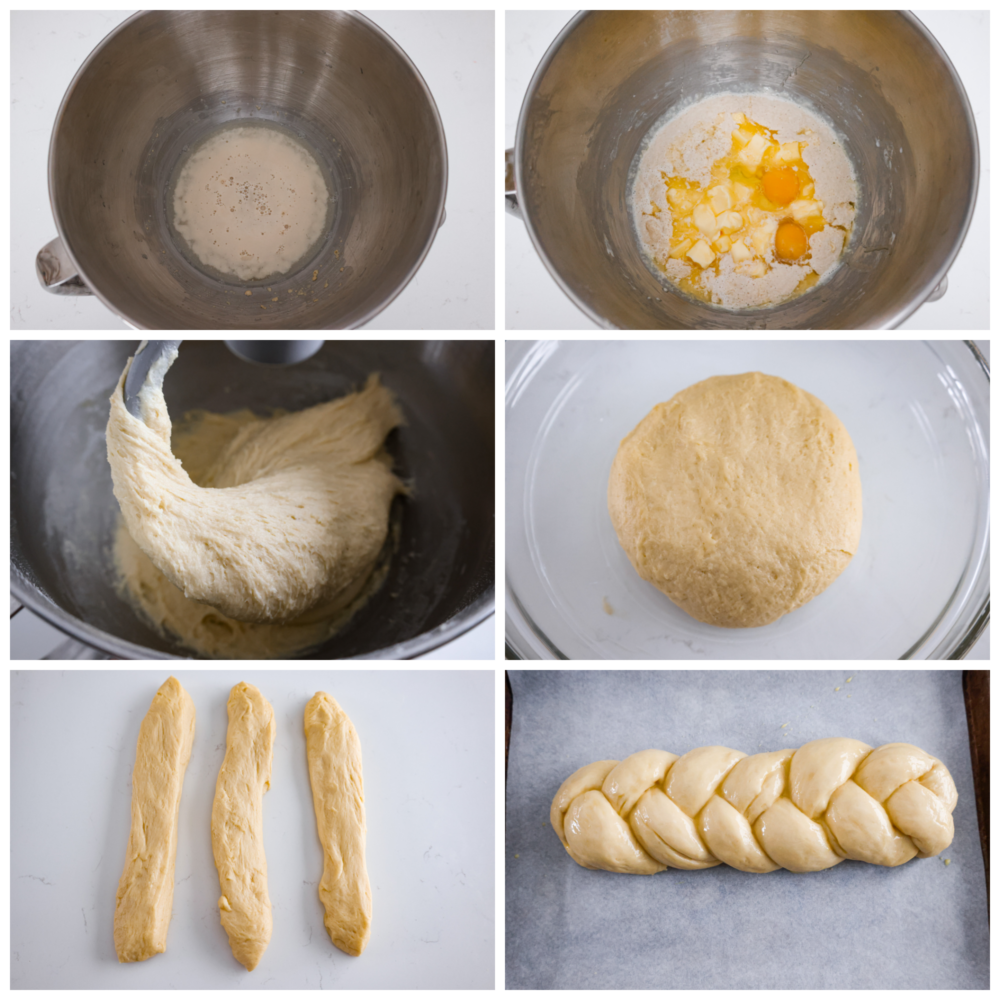 If you want to start making more bread at home, this brioche bread is the perfect place to start! Not only is it beautiful, fluffy, and super delicious, it's also really easy to make. This bread is perfect for sandwiches, French toast, or just eating plain! Process photos showing how to make the dough.