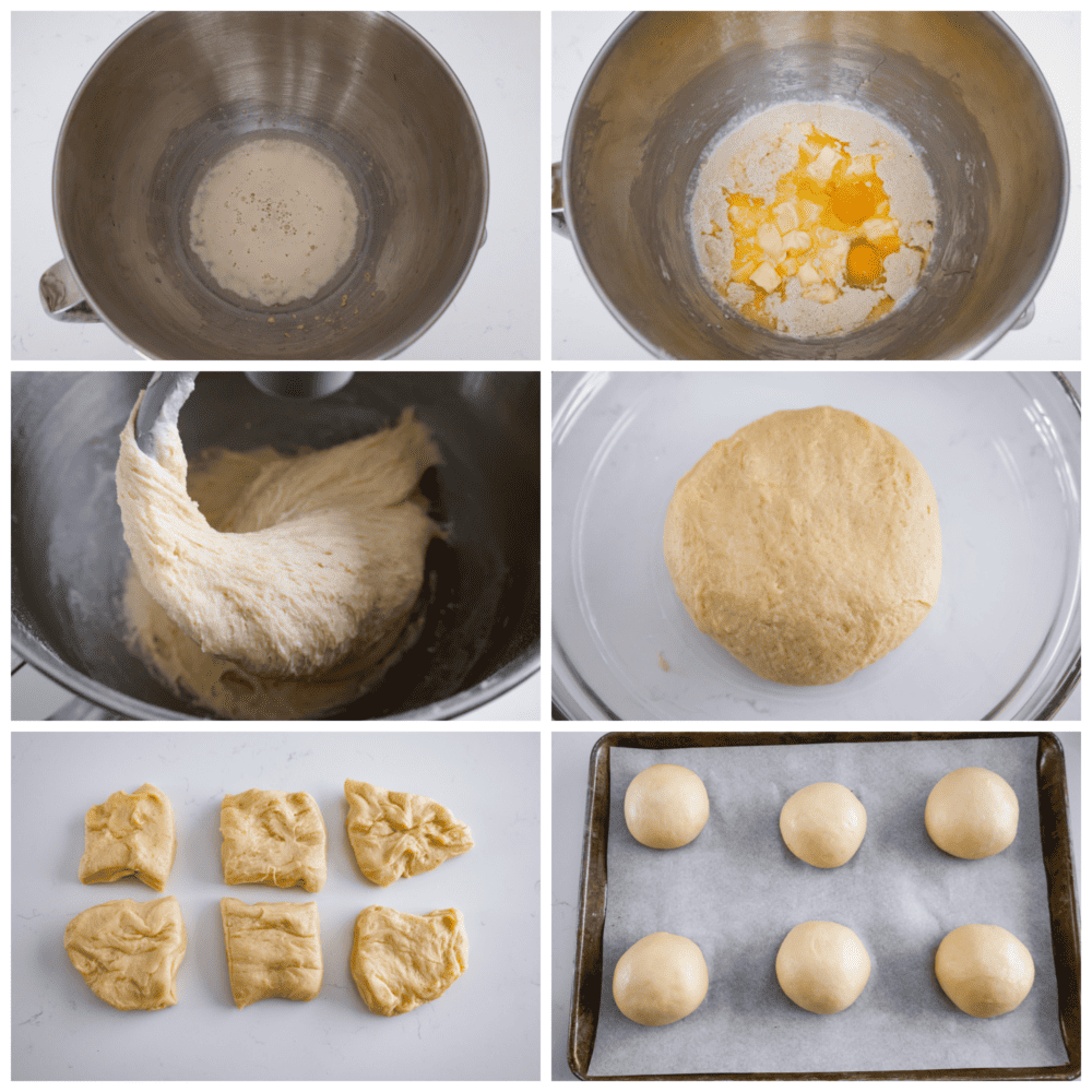 A good hamburger bun can make all the difference! This Brioche Bun is hands down the BEST bun for hamburgers, sloppy joes, and so much more. It's fluffy, soft, and oh so good. Process photos showing how to mix the dough and shape it.