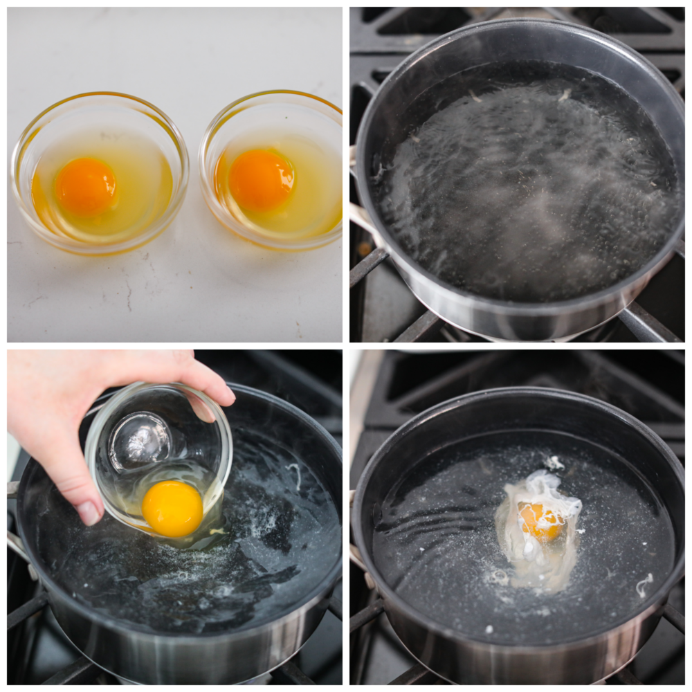 Soft egg whites and warm runny yolks are reason enough for every home chef to know how to poach an egg! It's not as hard as it sounds, and these eggs are so next level you won't believe what you've been missing out on all these years! Process photos showing how to prepare the ingredients and the water and cook the egg.
