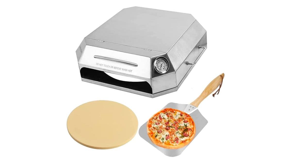 The best portable pizza ovens get hotter than the oven in your kitchen, so they deliver pizzeria-quality pizzas that are piping hot with crispy crusts and bubbly cheese Onlyfire Stainless Steel Pizza Oven Kit for Grill Top