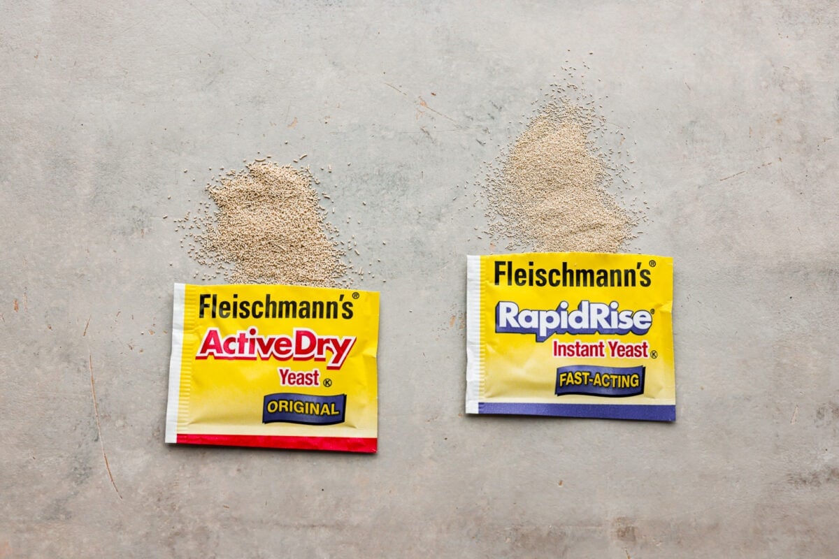You asked for help with yeast, so I have created a "How to Bake with Yeast" guide just for you! Yeast doesn't have to be intimidating, and I hope that by the end of this post, you will be an expert! A picture of 2 yeast packets, one is active dry and one is instant yeast.