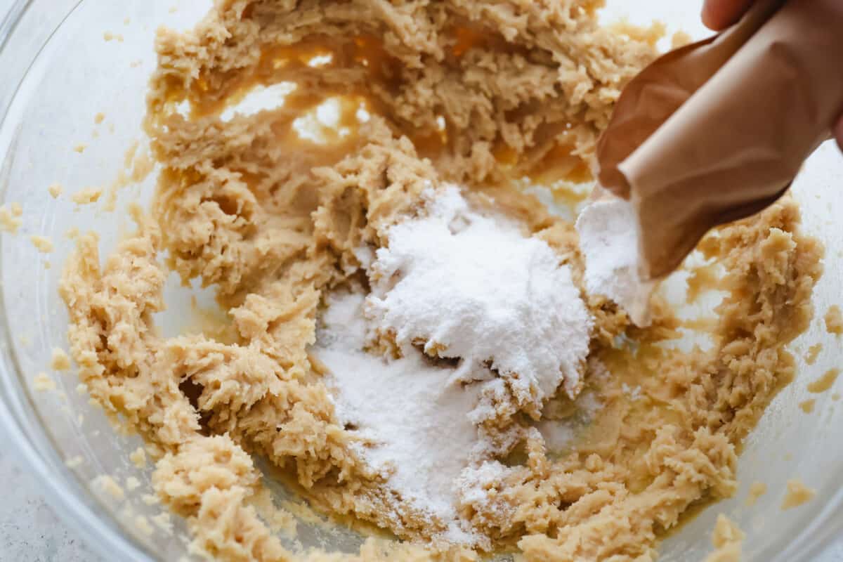 Introducing the softest and chewiest chocolate chip pudding cookies to ever come out of your oven! Adding Instant pudding mix creates the perfect cookie that dreams are made of. First photo of butter and sugars mixed and pudding powder added.