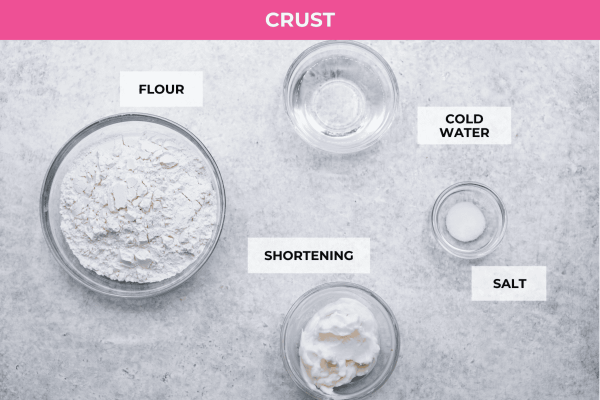 Sugar cream pie, or Hoosier pie, is a creamy, delicious treat with deep roots in the Midwest, especially in Indiana. You can top it however you like, serve it warm, at room temperature, or even chilled. Give this simple recipe a go. I know youโll love it! Overhead shot of pie crust ingredients.