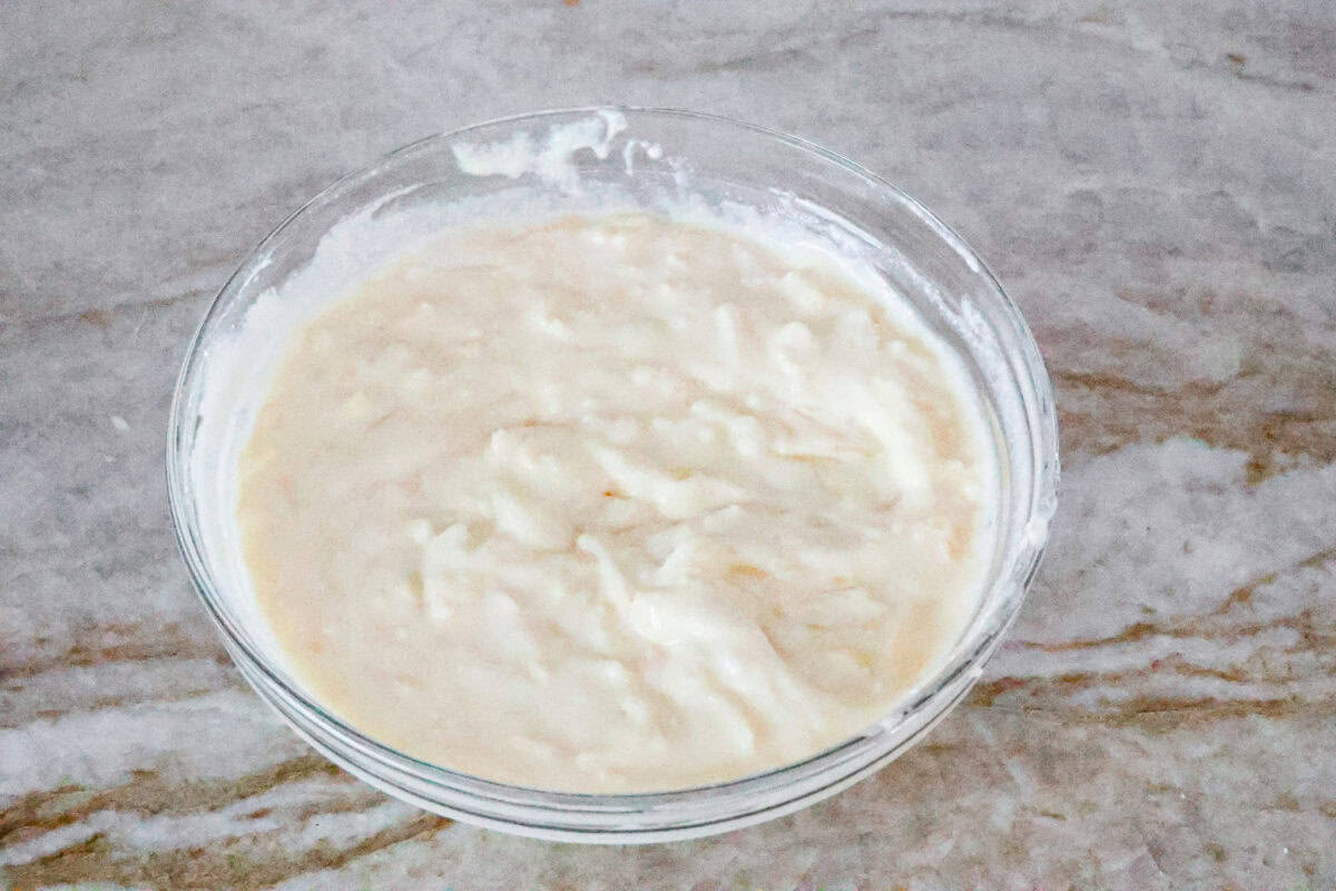 Eggplant Lasagna is a delicious low-carb way to enjoy the classic flavors of lasagna! The tender eggplant layers are loaded with meat sauce, a creamy ricotta mixture, and lots of melty cheese. You won't even miss the noodles! Fourth photo of the ricotta mixture.