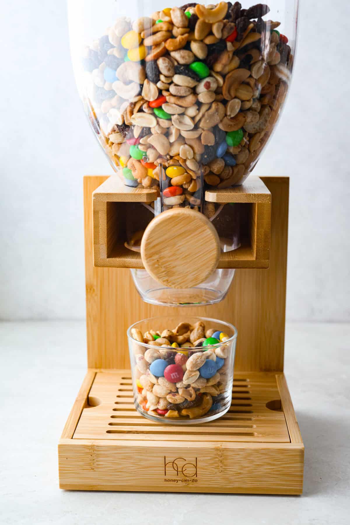 Trail mix is my go-to snack for busy days, road trips, or tossing in the kids' lunchboxes. Packed with flavor and endless mix-ins, trail mix is the perfect snack for any time! Trail mix in a cereal dispenser.