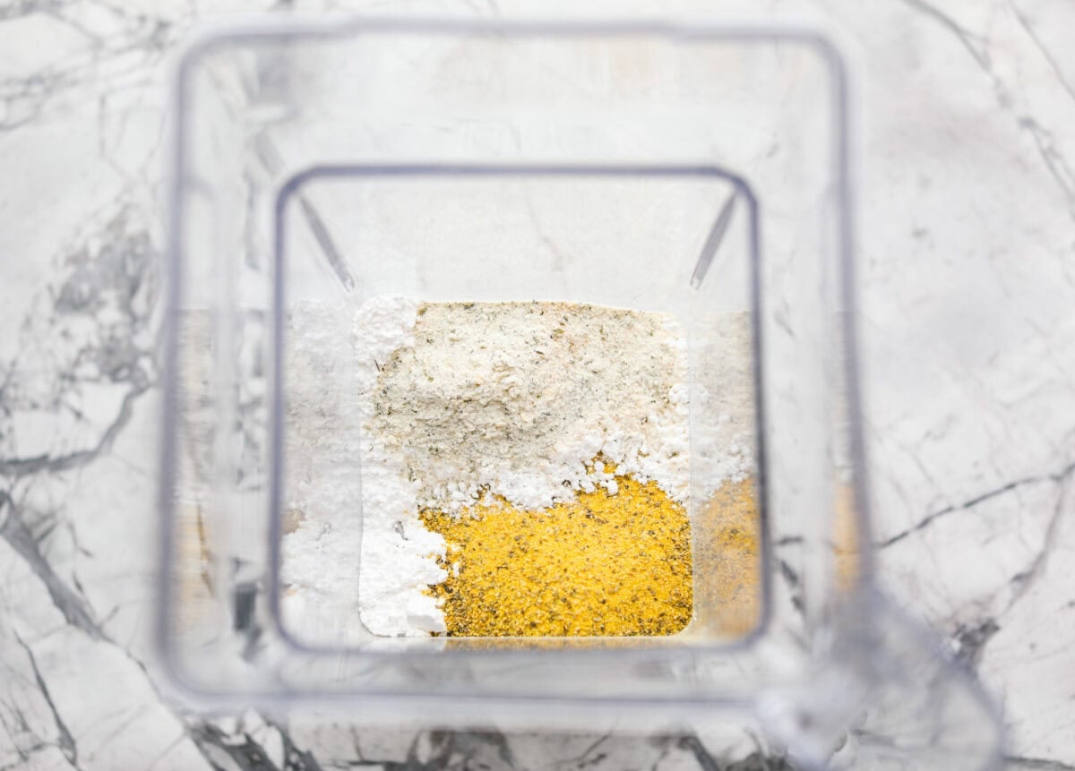 Meet your new wing obsession: Crack Wings. Salty, tangy, peppery, with a touch of sweetness. I've never seen a wing with a powder dusting so full of flavor! They are addictive because of the salty and sweet combo with that hint of heat. Crack chicken seasoning ingredients in a blender.