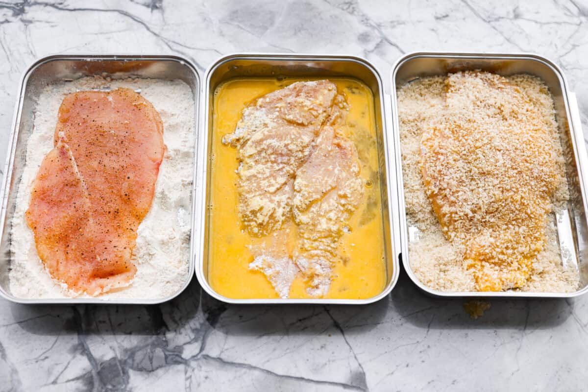 Chicken schnitzel will win you over at first crunch! Thin-pounded, perfectly seasoned chicken is fried to a golden crisp. It’s a timeless, flavor-packed dish that will have your whole family coming back for seconds. Chicken breasts in each container.