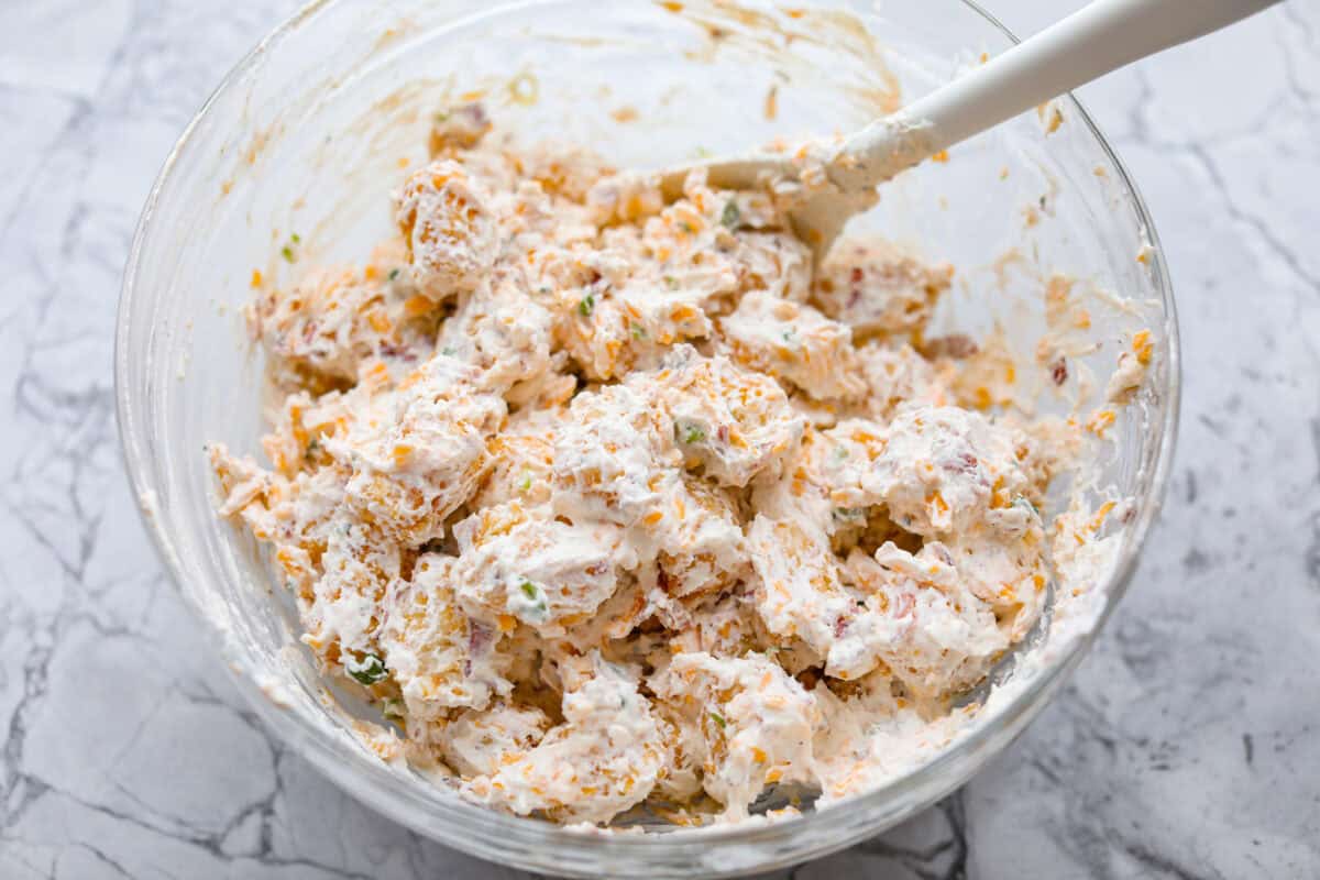 Crack tater tot casserole is bold, cozy, and a little bit addictive, in the best way! Creamy, cheesy, and topped with crispy tots, it’s the kind of dinner everyone gets excited about. Tater tots added to the sauce mixture.