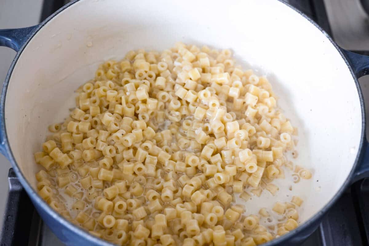 This creamy garlic ditalini pasta is rich, comforting, and on the table in under 30 minutes. One skillet, simple ingredients, and a garlicky, creamy sauce that coats every single bite. Pasta and cream cooked together in the pan.