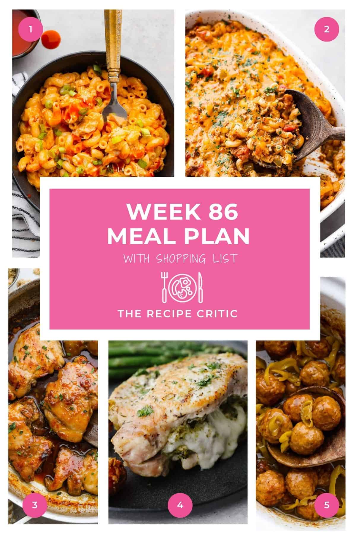 Another week, another lineup of easy dinners to make your life a little simpler. This weekly meal plan is full of cozy favorites, fresh flavors, and budget friendly recipes that help you get something delicious on the table without overthinking it. Collage of all of the hero images from the recipes used in this weekly meal plan.